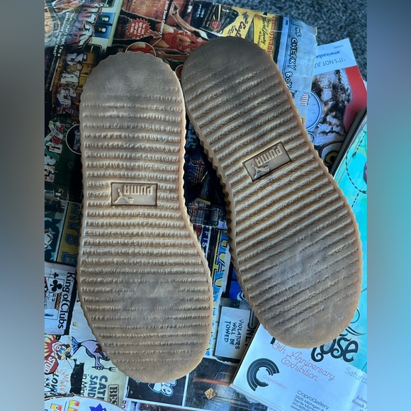 Size 6 Black Suede Platform Puma’s w/ a cushioned Gum Sole. SO comfortable. - Picture 5 of 5